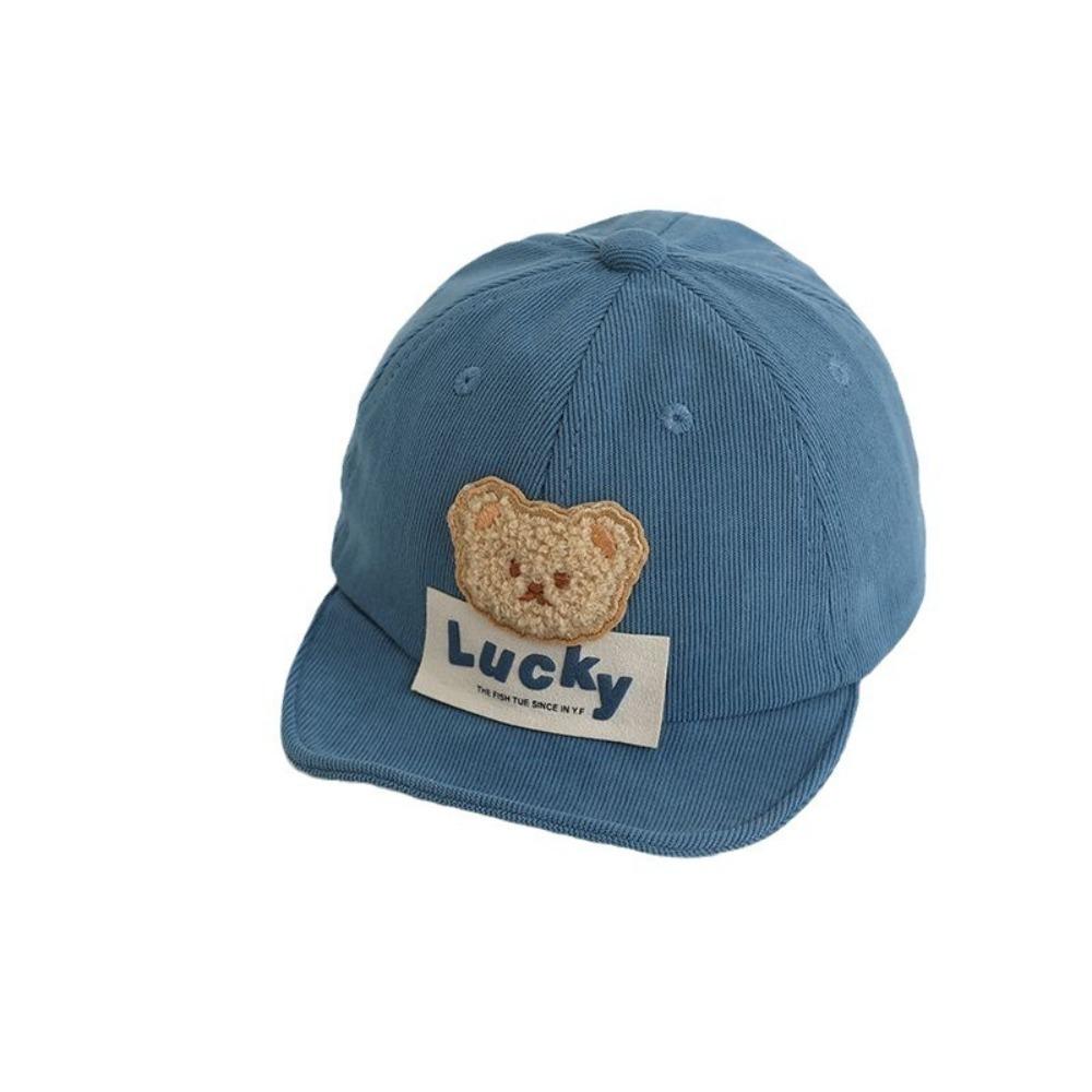 

Solid Color Peaked Cap Soft Brim Trucker Hat New Baseball Hat Boys Girls синій