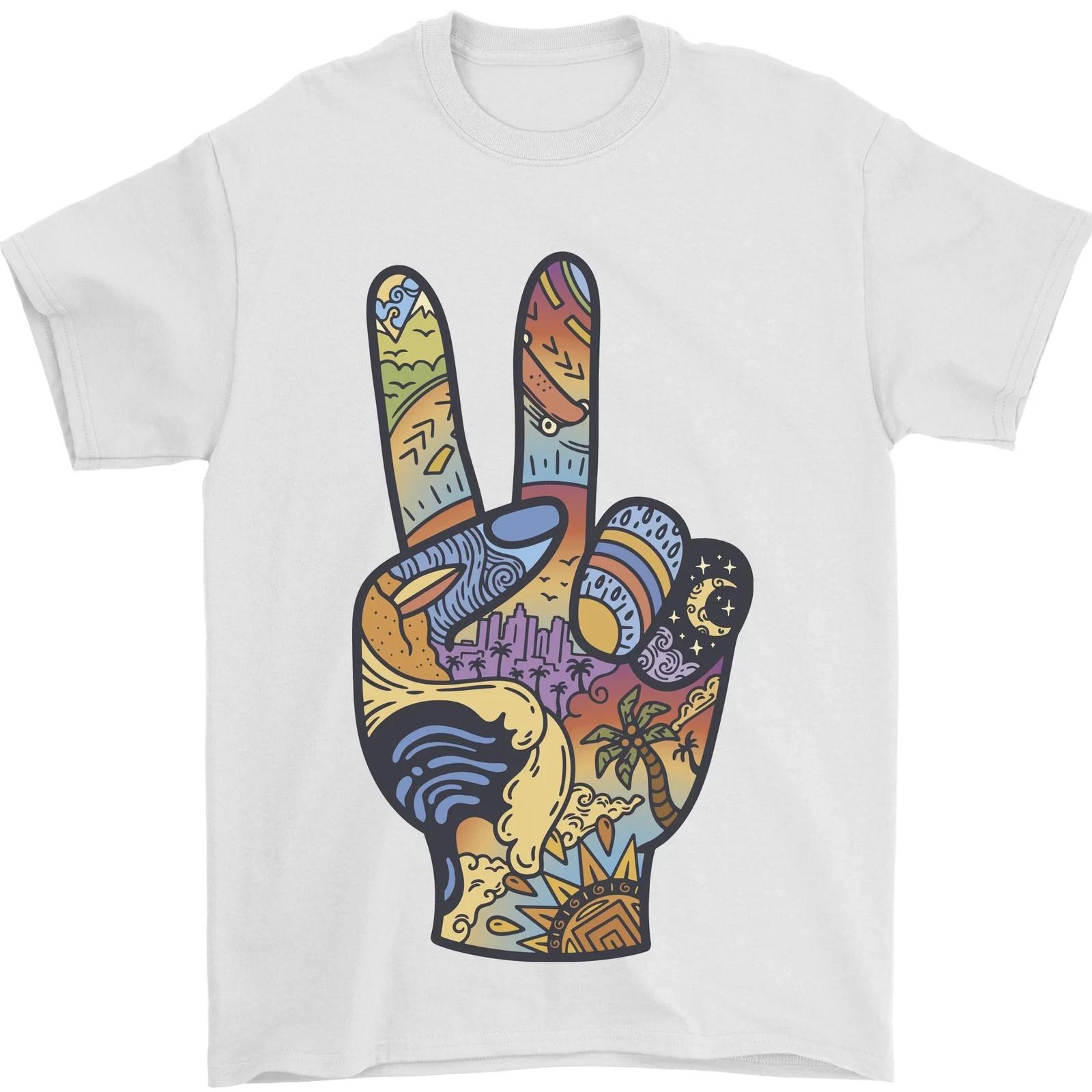 Vacation Peace Gesture Holiday Travel T-Shirt S-3XL S разноцветный