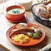 Le Creuset Round Plate LC 23 cm Rainbow Heat-resistant Cold-resistant Microwave Oven Compatible Set 5 Dish Pasta Curry