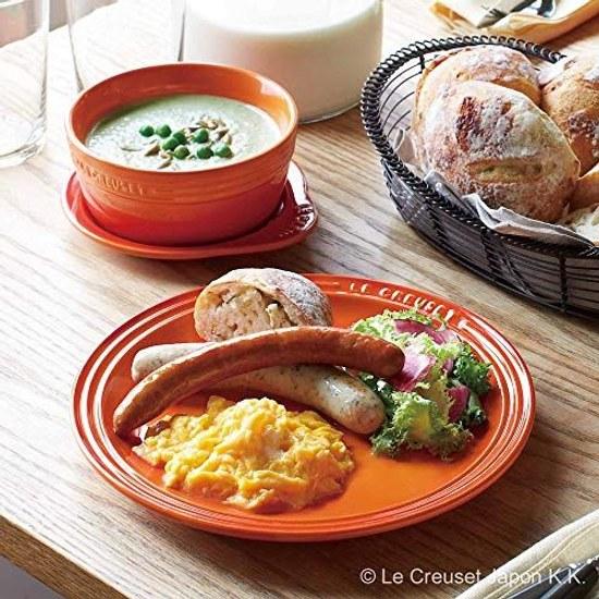 Le Creuset Round Plate LC 23 cm Rainbow Heat-resistant Cold-resistant Microwave Oven Compatible Set 5 Dish Pasta Curry