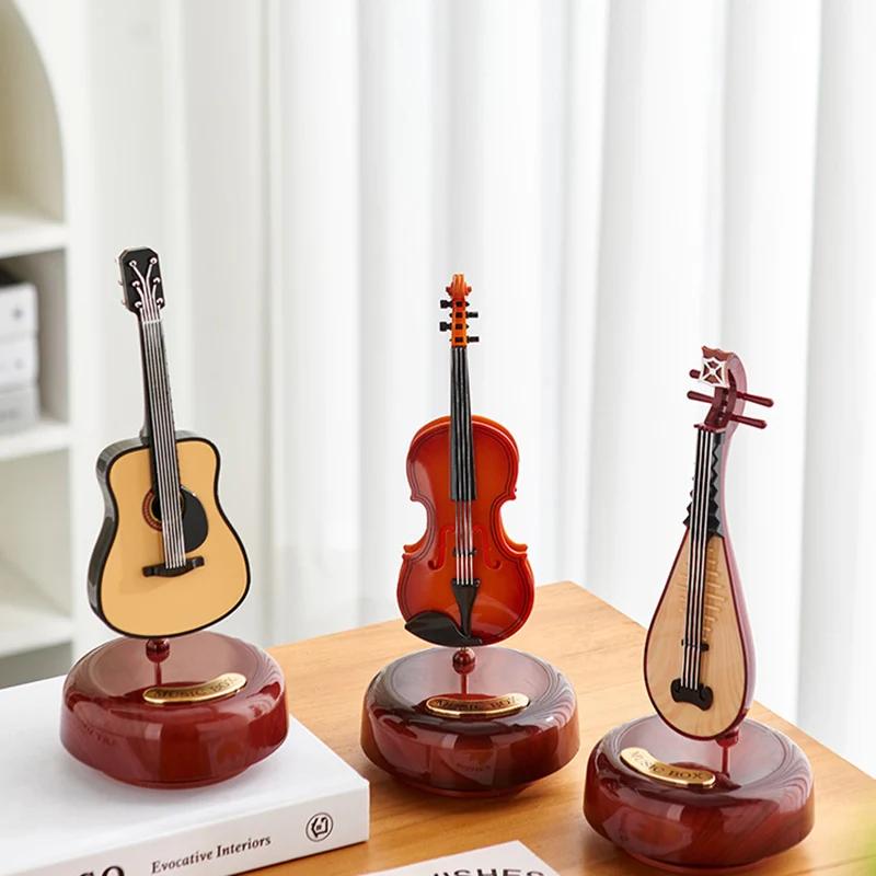 Retro Fonograf Müzik Kutusu Mini Müzik Kutusu Klasik Sanat Dekoru Müzik Kutusu Ev El Sanatları Pilsiz Masaüstü Dekoru Yeni Yıl Hediyeleri