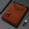 Men's 100% Pure Wool Half-High Neck Sweater, Machine Washable, Thick Base Layer - 2025 Autumn/Winter New Style