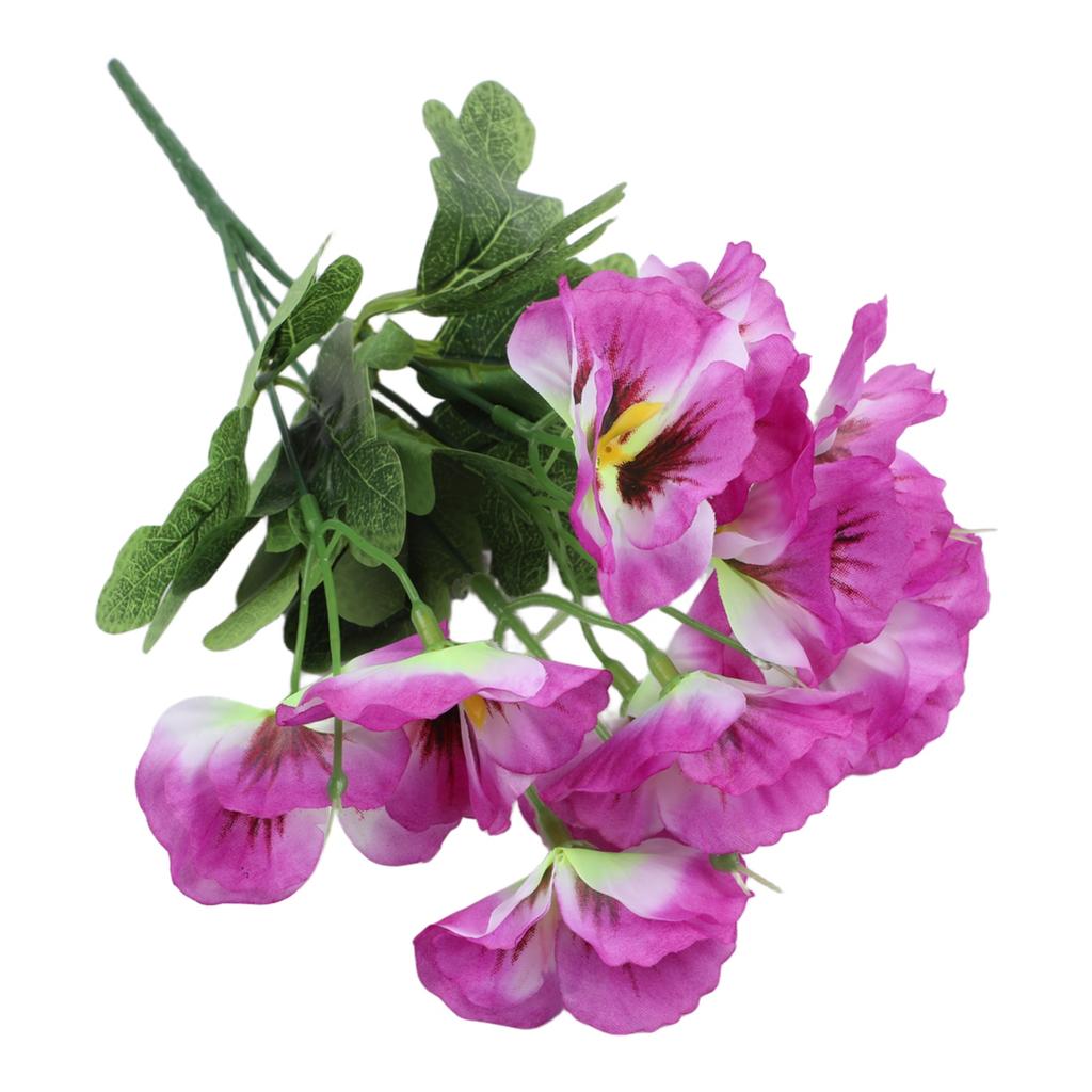 Artificial Spring Blooms Silk Pansy Flowers Hotel Decoration 32cm Long Lightweight Design Easy To Arrange Indoor Outdoor Display