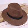 Wide Brim Straw Hat Leisure Summer Cap Jazz Panama Fedora Fashion Travel Leisure Sun Hat For Women Men Simple Style 2022 New