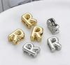 1pc Alphabet Bead Polished Design Mini 3D Bubble 26 Letter Charm for DIY Necklace Bracelet Jewelry Making