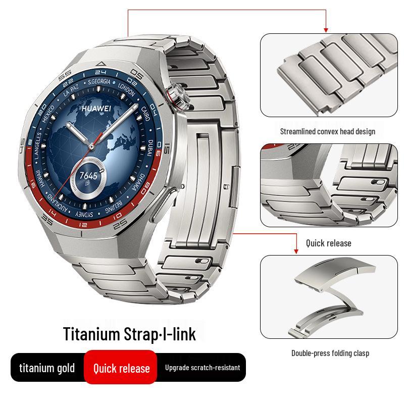Titanium Alloy Strap for Huawei GT5/Pro GT4/Watch5/4/6 - Business Style Watch Band