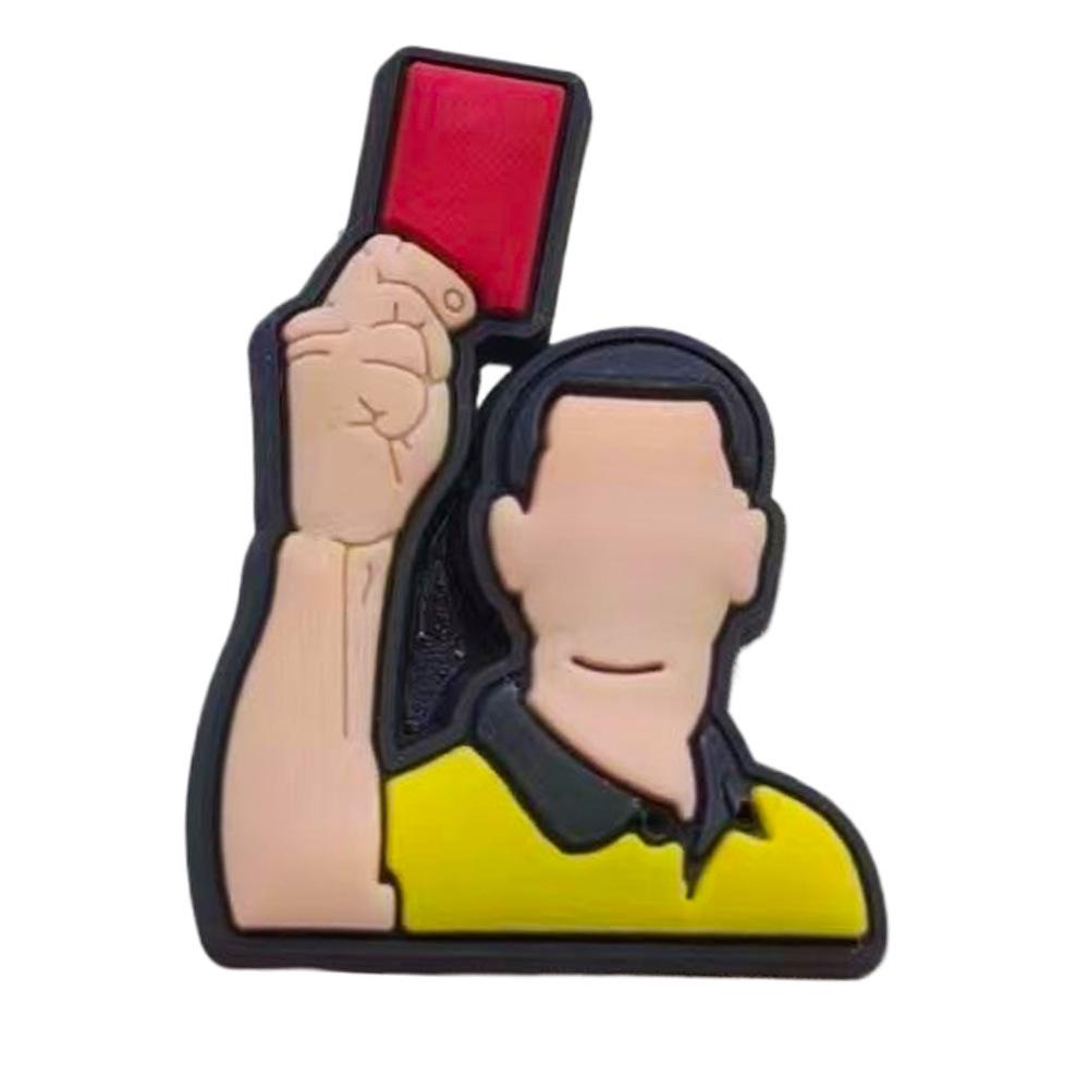 Fotbalová série Croc DIY Odnímatelné Sponky na boty - Měkké Gumové Dekorace na Dřeváky