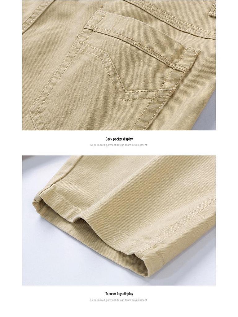 Herrsommar Koreansk Stil Lätt Lyx Lös Elastisk Arbetskläder Shorts