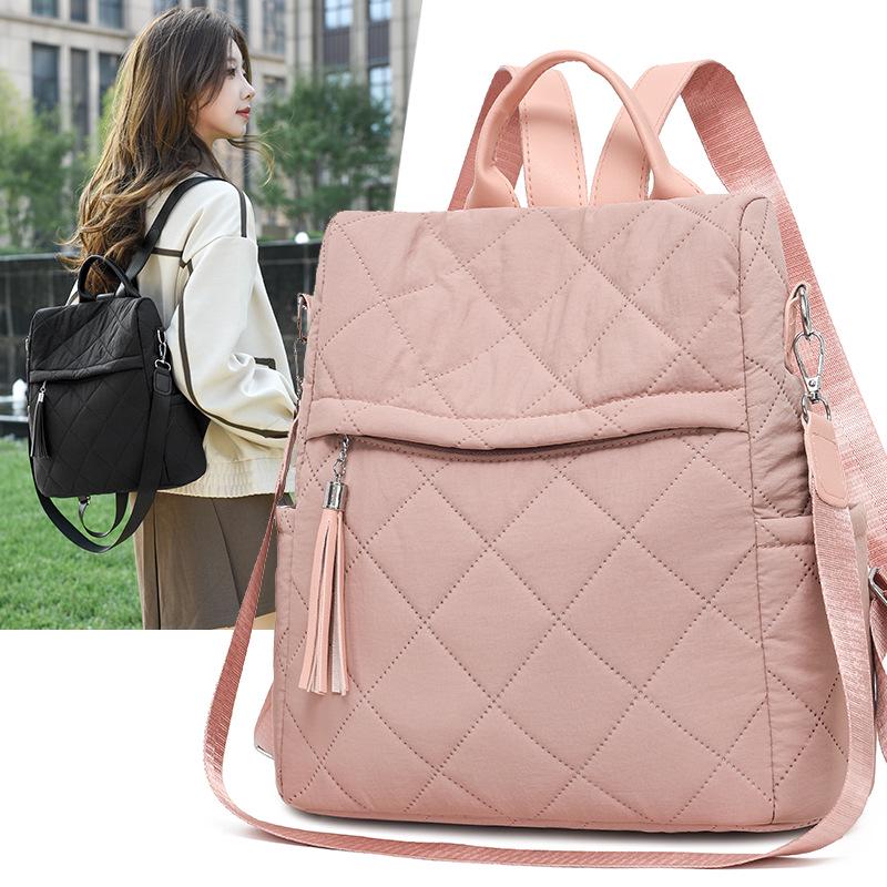 2025 Women's Multi-Use Handbag: Shoulder, Backpack, Crossbody, Plaid Design