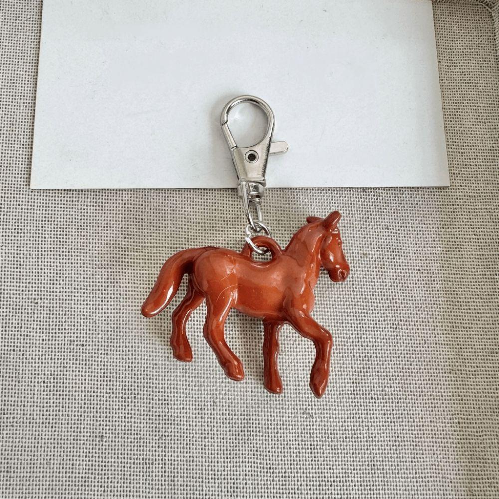 Mini Animal Key Ring Cartoon Zodiac Horse Keychain Fashion Horse Pendant Keychain New Year Gift