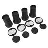 4pcs Round Furniture Lifters with Rubber Non Slip Pads Plastic Bed and Furniture Raisers Set