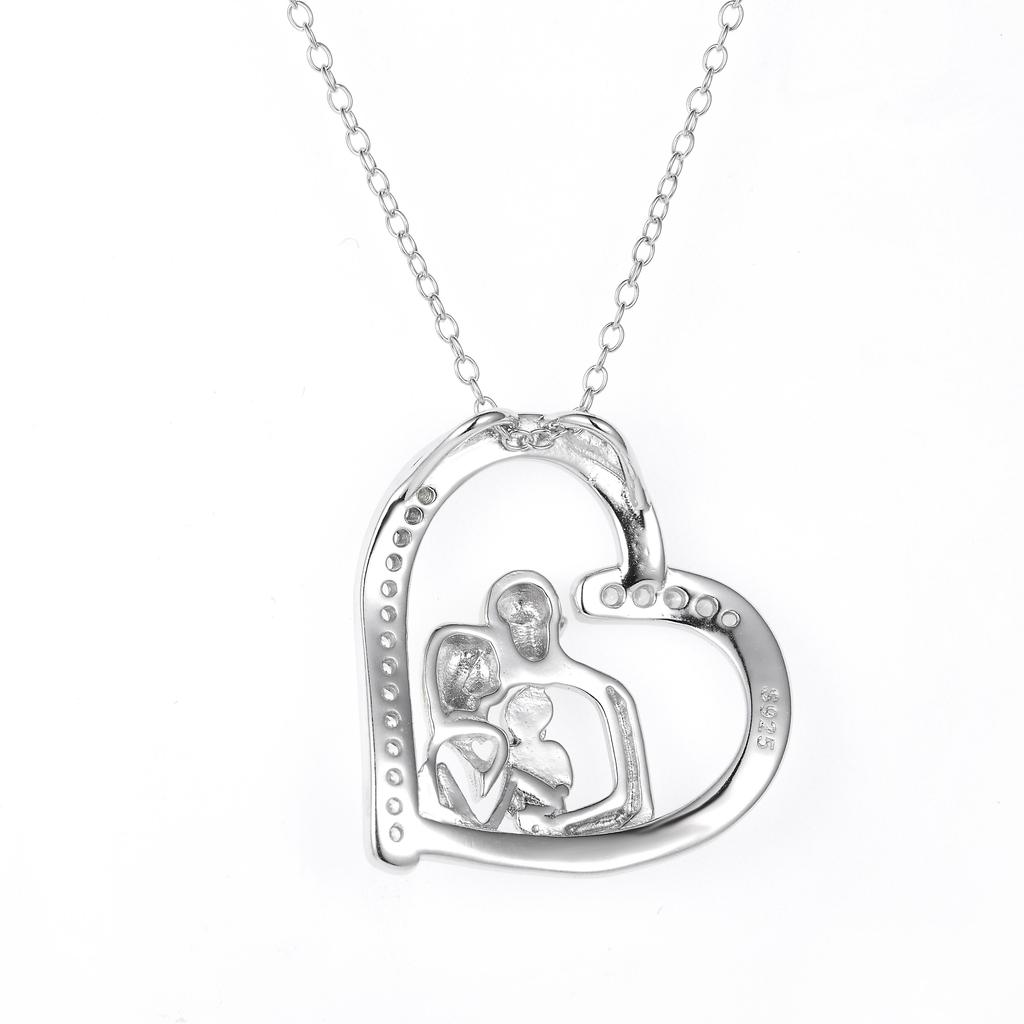 Exquisite Halskette mit Anhänger, Schmuck "Umarmung von Mutter und Kind", Accessoires für Frauen zum Muttertag