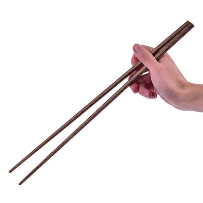 One Pair Pot Uzun Ahşap 42Cm Yemek Çubuğu Yemek Çubukları Sağlıklı Boyasız Yüzey