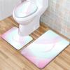 Colorful Gradual Change Toilet Floor Mat Three-Piece Bathroom 3-Piece Carpet Door Mat