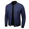 Spring Summer Bomber Jacket Men Fashion Solid Color Regular Fit Casual Men Coats Business Stand Collar Daily Men Clothing