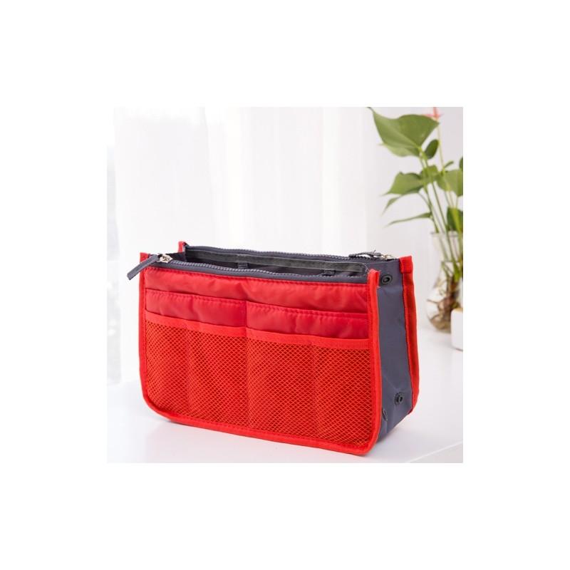 

Fashionable Nylon Cube-shaped Double Zipper Bag Set For Stationery And Cosmetics Storage