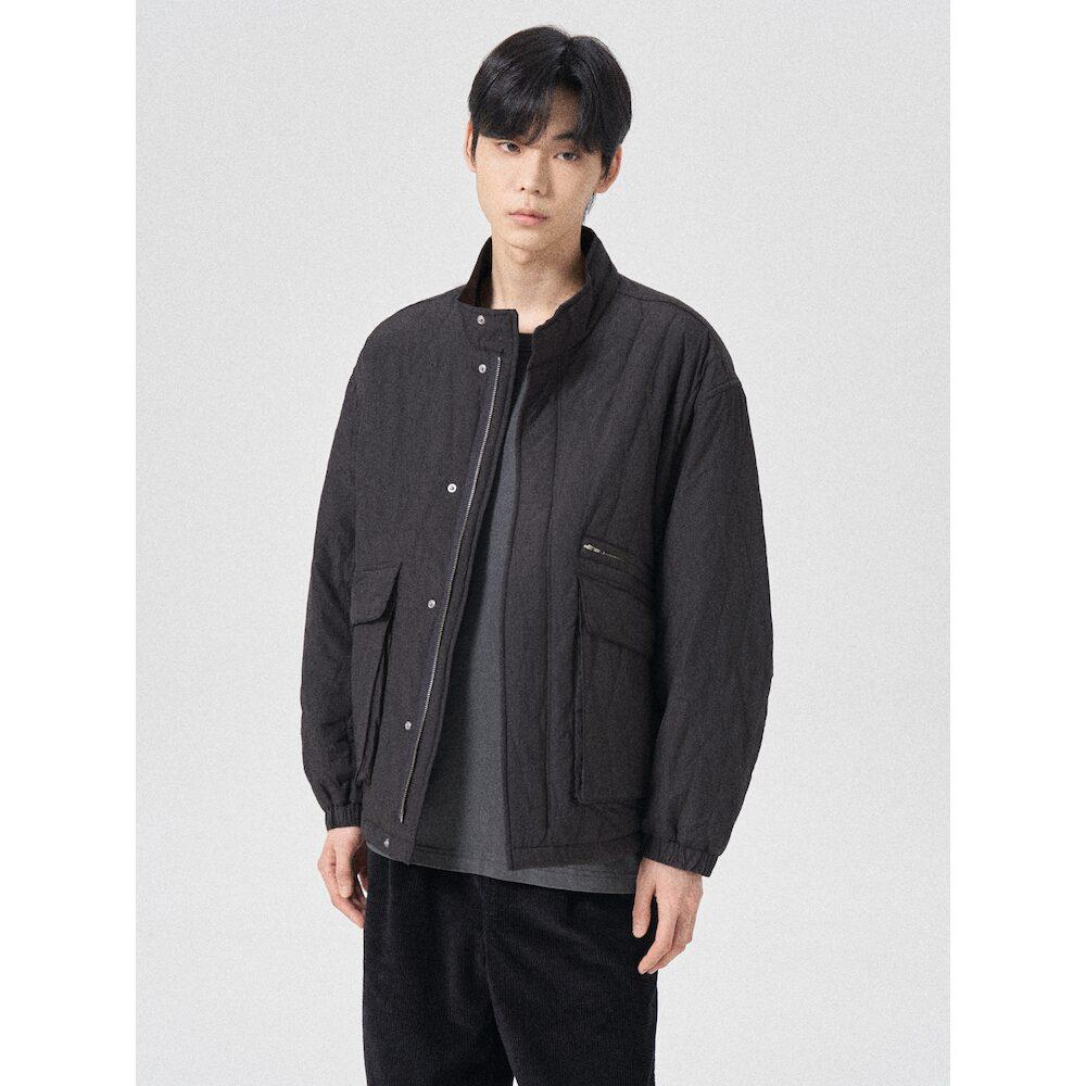 8Seconds Lightweight Quilted Padded Collar Blouson Ash