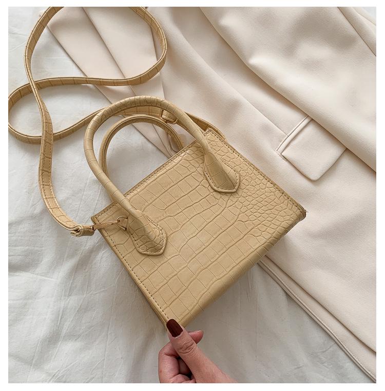 SCIONE Female Bag Small Square Bag Simple Wild Atmosphere Single Shoulder Messenger Bag Net Red Handbag