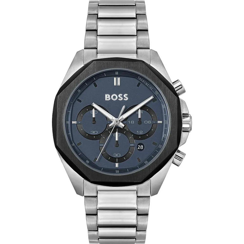 BOSS Cloud Blue Stainless steel Silver Men s Quartz Watch 1514015 синий