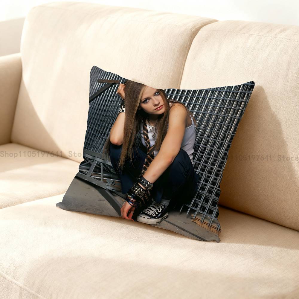 A-Avril Punk L-Lavigne Pillow Case For Sofa Decor Car Office Room Printing Cushion Cover Decorations and Protector
