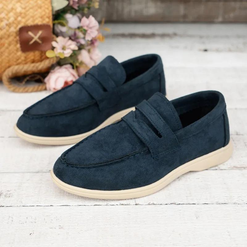 Fashion Women's casual flat loafers with stylish and comfortable muffin bottom