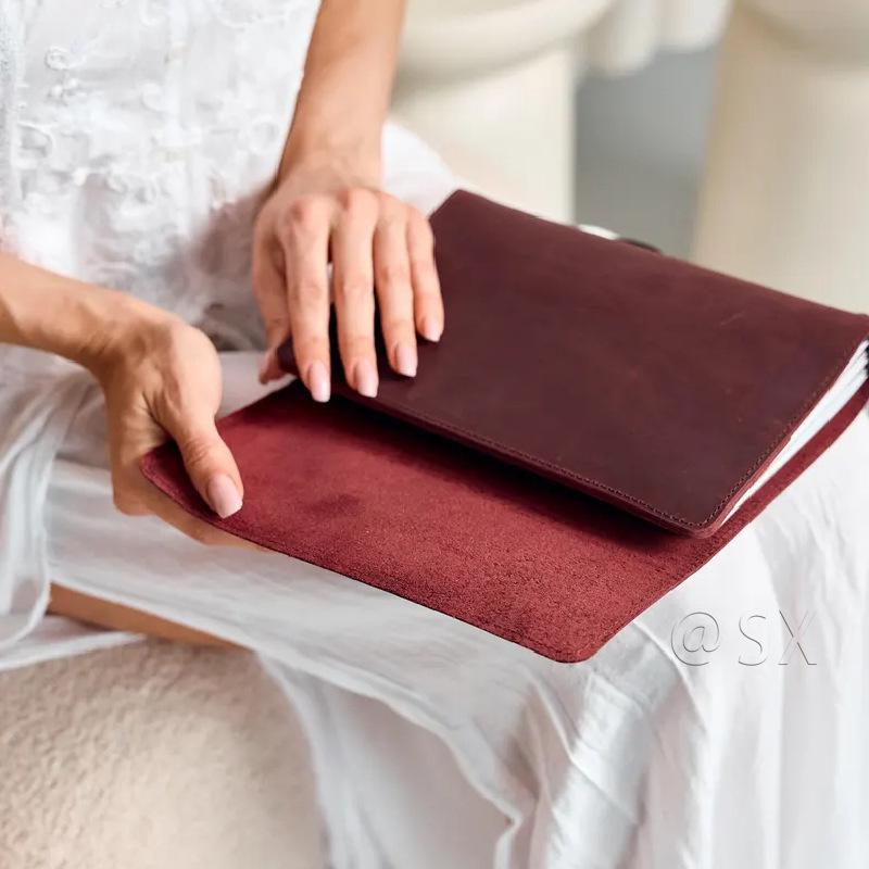 Leder-Buchschutz mit Gummiband, Kartenfächern, Stifthalter und multifunktionaler Journal-Hülle, sofort lieferbar