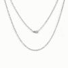 Factory  925 Sterling Silver Link Chain Necklace 2.5/3mm Rectangular O-Shape Sweater Chain for Women Wedding Gift