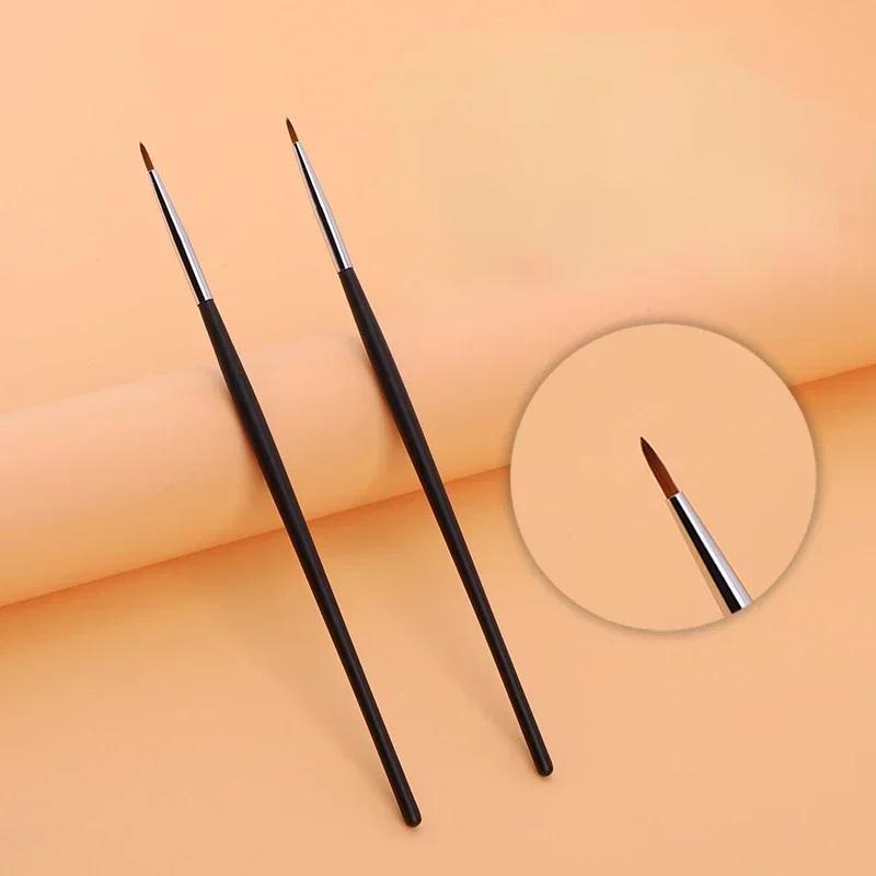 Thin Eyeliner Makeup Brush Fine Liner Small Angled Eyebrow Brush High Quality Brow Eye Contour Makeup Tool