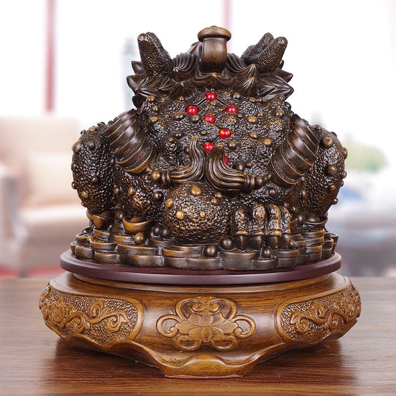 Zhaocai Złota Ropucha Dekoracja Trójnożna Złota Cykada Ozdoby Prezent na Otwarcie Sklepu Dekoracja Biura Salonu