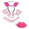 1/3/4pcs Pig Costumes Accessories with Pig Ears Headband,Bowtie,Gloves,Tail,Tutu Skirt Halloween Animal Dress Up Set
