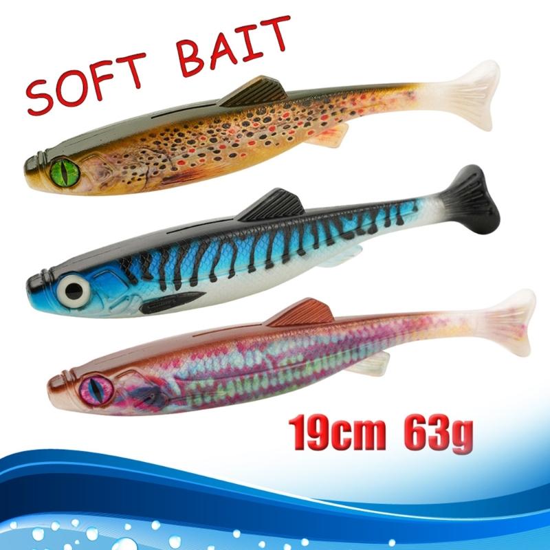 Fishing Lures Soft Casting Fishing Lures Simulation Swimbaits, 19cm/63g Soft Baits Swimming Lures Slow Sinking Lures