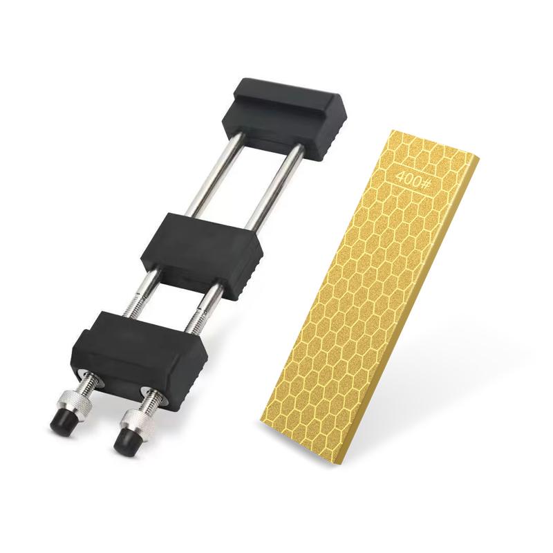 Sharpening Stone Holder Set Diamond Grit 240-1000# Two-sided Grindstone Whetstone Base Fix Bracket Non-slip Sharpener Dock Steel