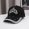 Hut Damen Nieten Baseballkappe Mode Krone Outdoor Sonnenschutz Visierkappe Nietenkappe Damen Hut