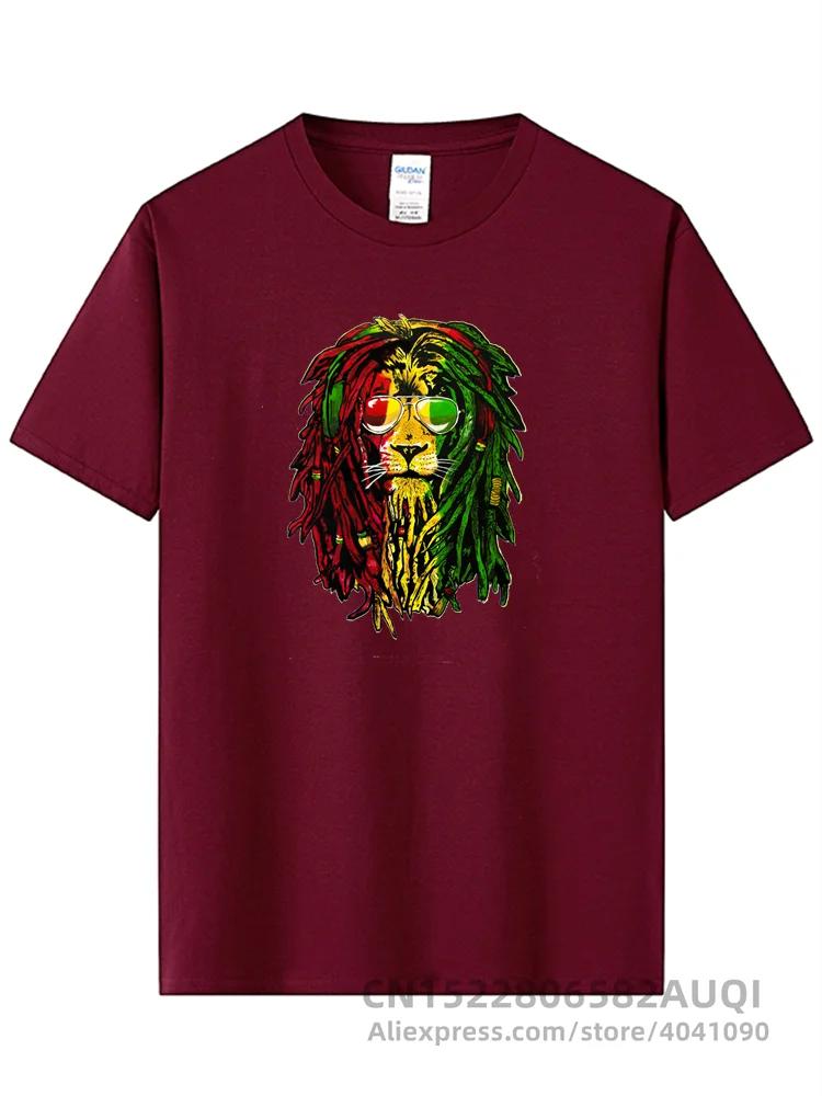 T-shirt High Quality 100% Cotton Funny Lion Print T Shirt Casual Loose Short Sleeve Tshirt O-neck T-shirt Tee