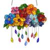 Handcrafted Glass Sunflower Wall Hanging Art Panel Home Decor Floral Window Suncatcher Plant Decoration Piece