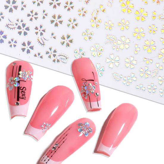 Nail Sticker Self Adhesive Removable Paper Three-dimensional Flower Nail Sticker DIY Nail Art Beauty Supplies