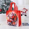 Festive Christmas Tote Bags with Red & Green Holiday Design Reusable Non-Woven Gift Bags for Groceries and Holiday Treats Festive Gift Bags