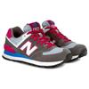 New Balance Nb 574 Retro Comfortable Mesh Fabric Low Top Running Shoes Women Sneaker Gray Blue Red WL574CPW