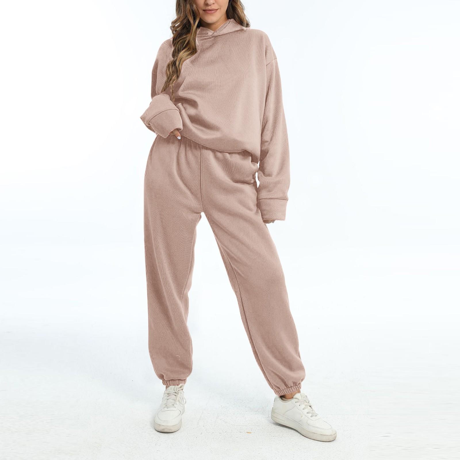 

Женские комплекты из двух предметов, толстовки с длинными рукавами, пуловер, толстовка, спортивные штаны, повседневный спортивный костюм для тренировок XXXL хаки