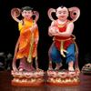 30cm  Statues Home Offerings of Figures Feng Shui Ornaments Home Decoration Accessories Golden Boy and Jade Girl Buddha Statue