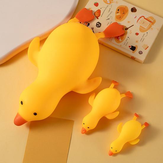 Yellow Duck Squeeze Toy Stretchy Stress Relief Duck Sensory Toy Slow Rising Animal Shape Fidget Toy Decompression Stress Ball