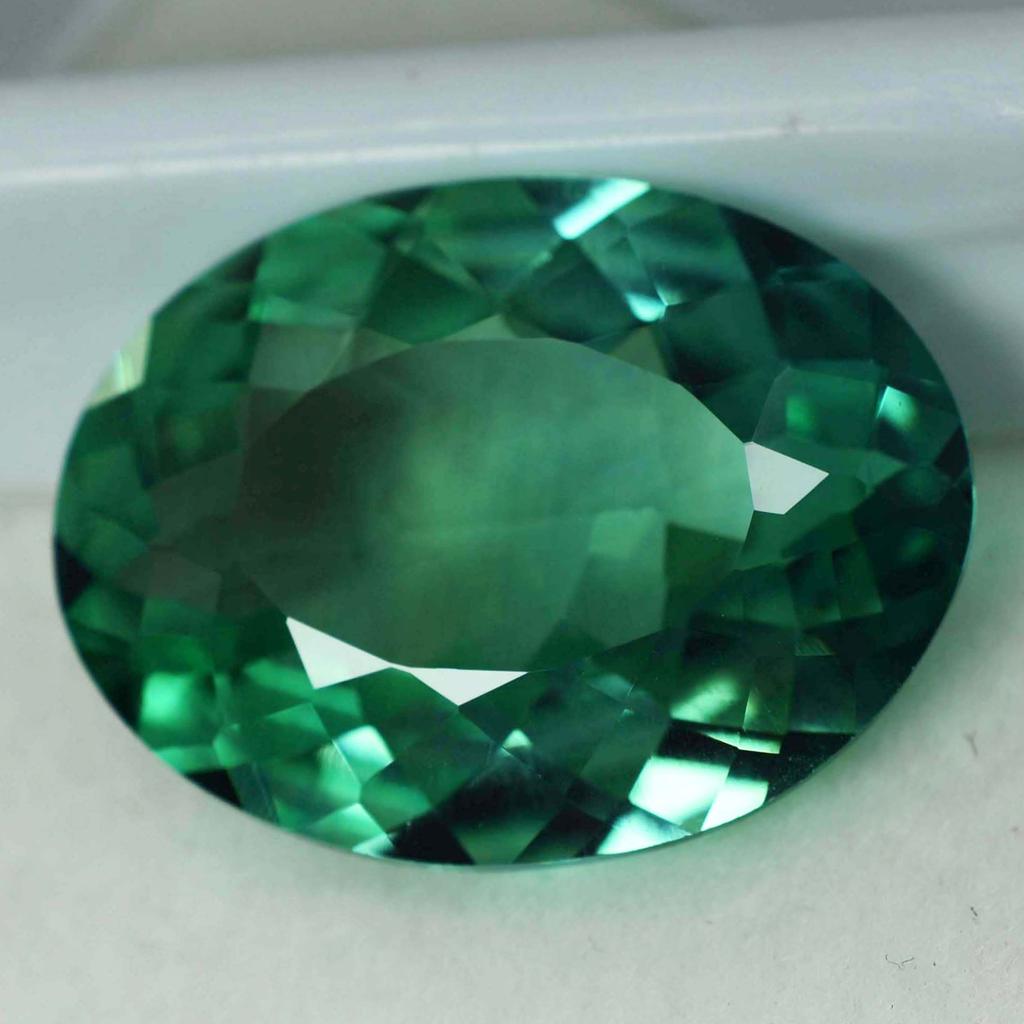 Natural Bluish Green Sapphire Loose Gemstone Montana 16.90 ct Oval Cut September Birthday Birthstone