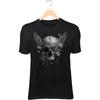 Cracked Skull T-Shirt – Angel Wings from Eye Sockets, Gothic Romantic Death