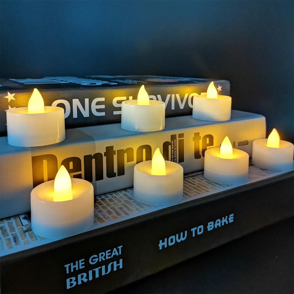 LED Flickering Flameless Candle Battery Tea Light Flashing Electric Candles Birthday Wedding Party Romantic Decoration