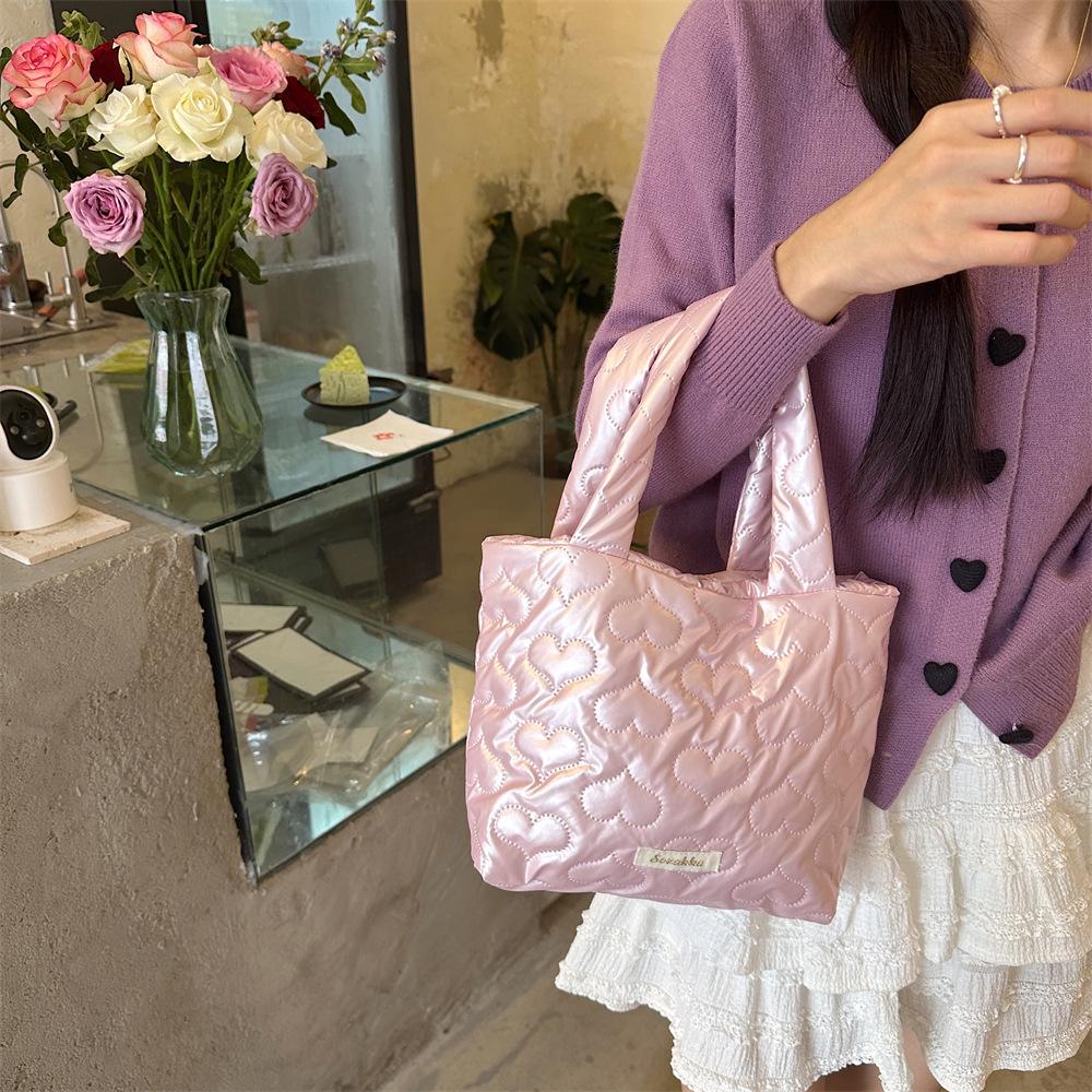 49221 Sac à main matelassé mignon petit carré pour le petit-déjeuner et le shopping