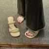 Fashion Cool Slippers for Women In Summer 2025 New Style for Outdoor Fashion French Retro Temperament High-heeled Shoes for Women