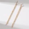 Elegant Cross-border Rhinestone Tassel Earrings - Luxurious Women's Fashion Jewelry