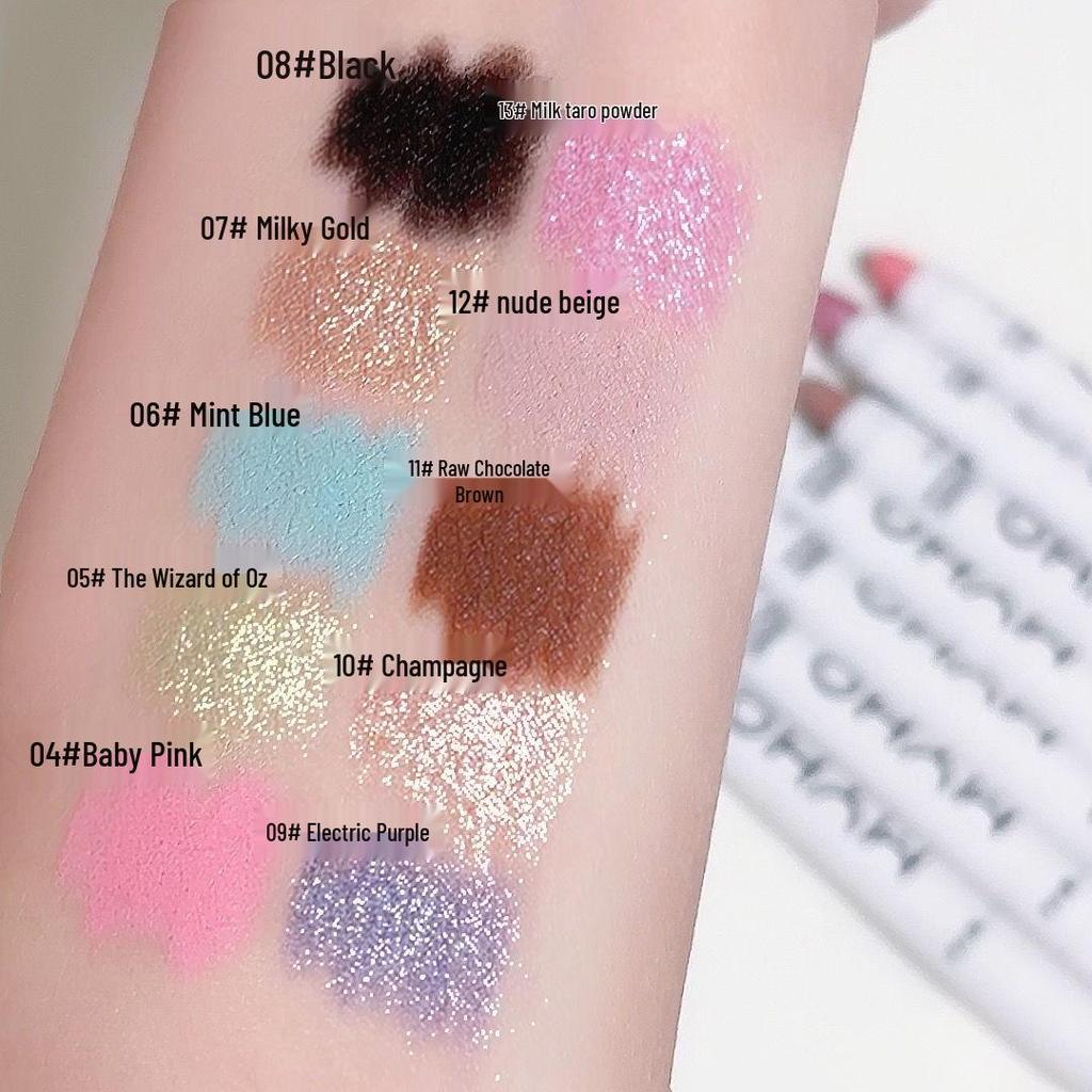 MYHO Iridescent Pearl White Shimmer & Punk Smoky Black Eyeshadow Stick