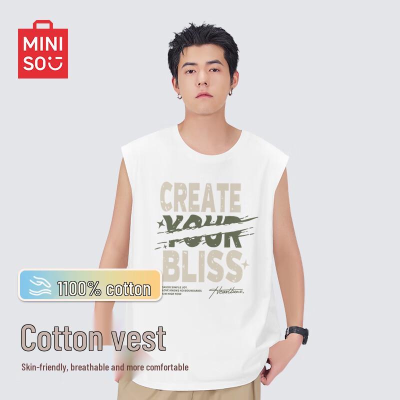 MINISO Мужская летняя майка без рукавов XL
