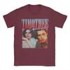 Timothee Chalamet Vintage T Shirts for Unisex Pure Cotton Vintage TShirt Round Collar Tee Shirt Short Sleeve Clothes Party